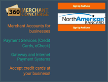 Tablet Screenshot of 360merchantconcierge.com